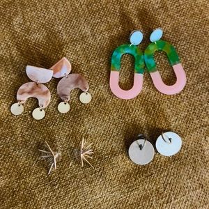 Bundle of Geometric Earrings